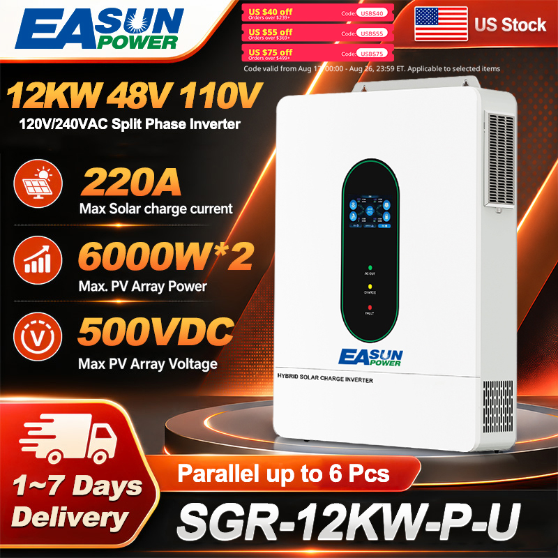 Grid Tie Inverter Limiter 2000W - EASUN POWER Onduleur solaire 12KW monophasé
